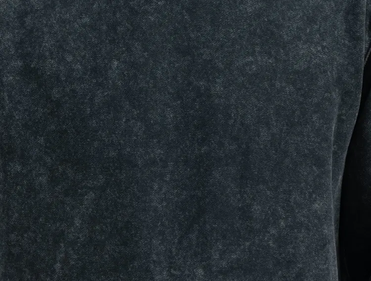 Charcoal Mottled-Look Pullover Hoodie with Dropped Shoulders